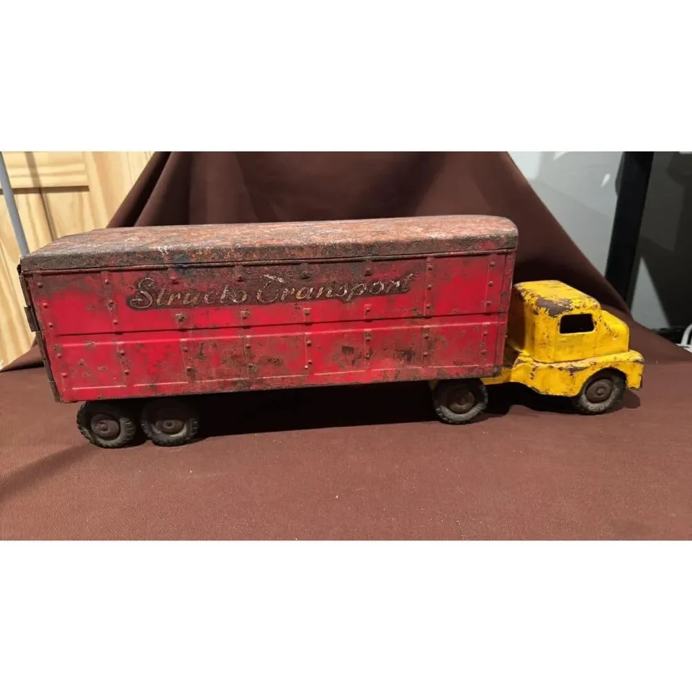 Vintage 1950's Structo Transport Tractor & Trailer